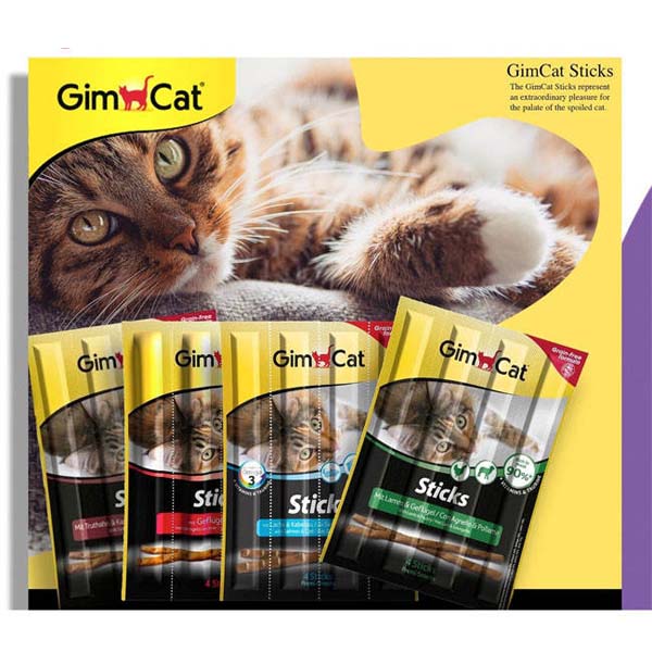تشویقی گربه جیم کت مدل مدادی بسته 5 عددی وزن 25 گرم - Gimcat