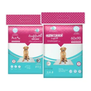 زیرانداز بهداشتی حیوانات آسوپد سایز 90×60 بسته 5 عددی (سایز بزرگ)