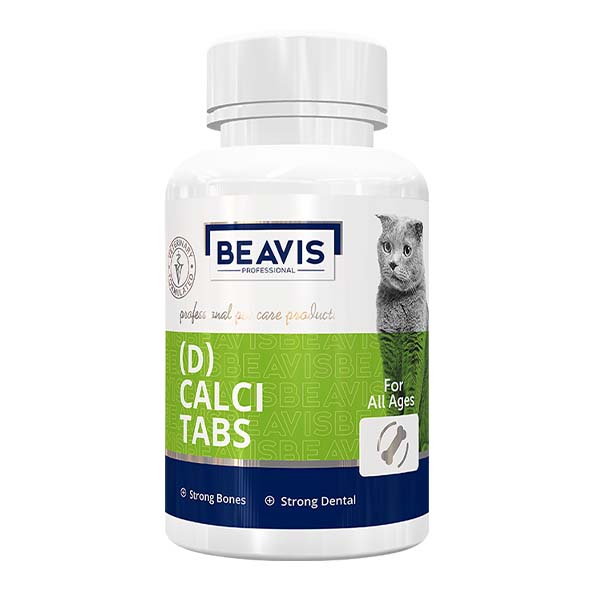 قرص جویدنی گربه ب آویس مدل کلسی تبس بسته 84 عددی وزن 126 گرم - Beavis (D) CALCI TABS