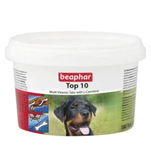 قرص مولتی ویتامین سگ بیفار مدل تاپ 10 بسته 180 عددی وزن 150 گرم - BEAPHAR TOP 10