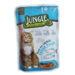پوچ گربه بالغ جانگل با دو طعم مختلف وزن 100 گرم - Jungle