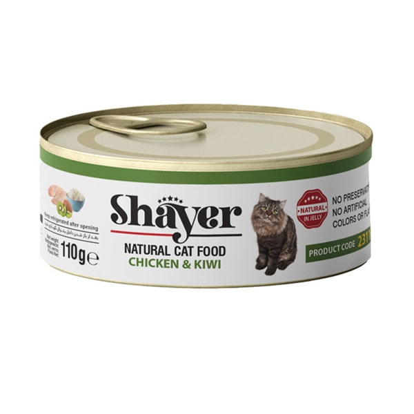 خرید و قیمت کنسرو غذای گربه شایر مدل نچرال در 6 طعم مختلف وزن 110 گرم - Shayer natural