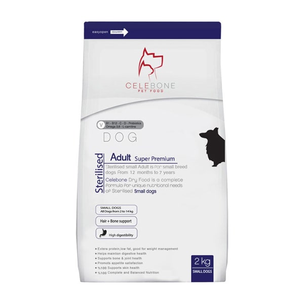 غذای خشک سگ عقیم شده سلبن وزن 2 کیلوگرم - Celebone Sterilized
