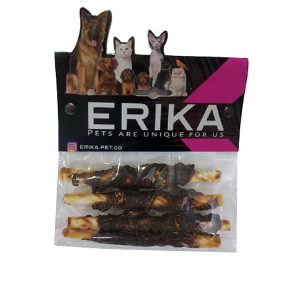 خرید و قیمت تشویقی سگ اریکا مدل مانچی دورپیچ گوشت وزن 70 گرم - Erika