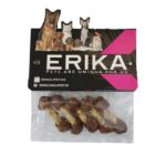 خرید و قیمت استخوان تشویقی سگ اریکا مدل دمبلی بسته 5 عددی وزن 50 گرم - Erika