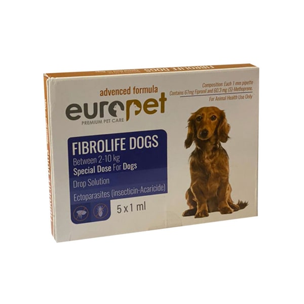 قطره ضد کک و کنه سگ یوروپت مدل advenced formula بسته 5 عددی - Europet