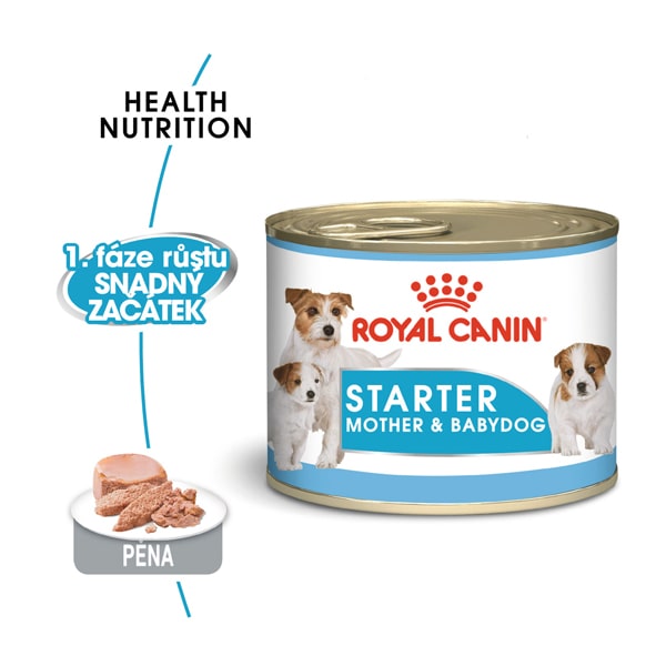 کنسرو غذای سگ رویال کنین مدل استارتر مادر و توله سگ وزن 195 گرم – Royal Canin Starter Mousse