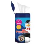 دستمال مرطوب گربه و سگ مستر پنگوئن مدل Wet Wipes بسته 50 عددی - Mr. Penguin