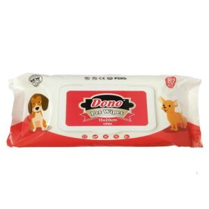 دستمال مرطوب گربه و سگ دونو مدل Pet Wipes بسته 80 عددی - Dono