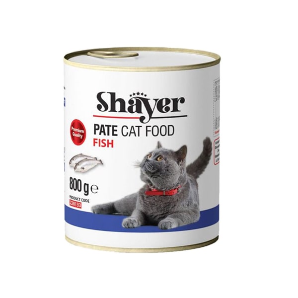 کنسرو پته مخصوص گربه شایر در طعم های متنوع وزن 800 گرم – Shayer