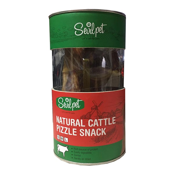 خرید و قیمتغذای تشویقی طبیعی سگ سویل پت مدل شیردان نواری خشک شده وزن 150 گرم – SwilPet Natural Cattle Pizzle Snack