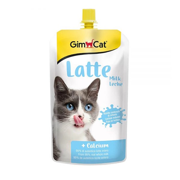 خرید و قیمت شیر لته گربه جیم کت مدل کلسیم پلاس حجم 200 میلی لیتر - Gimcat Latte Calcium Plus