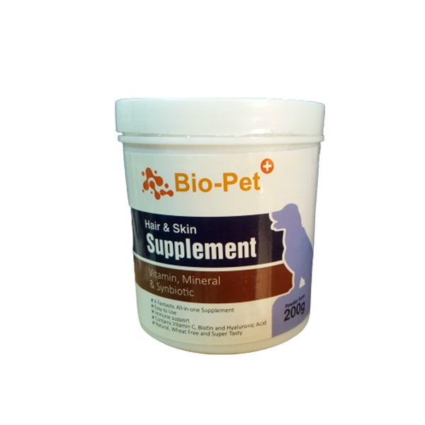 خرید و قیمت پودر مکمل پوست و موی سگ بایوپت وزن 500 گرم - BioPet Hair Loss Care