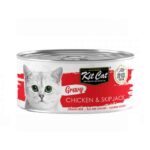 کنسرو گربه کیت کت با طعم مرغ و ماهی وزن 70 گرم - KitCat Chicken & Fish