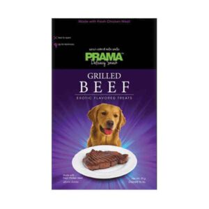تشویقی سگ پراما با طعم گوشت استیک وزن 70 گرم - Prama Grilled Beef