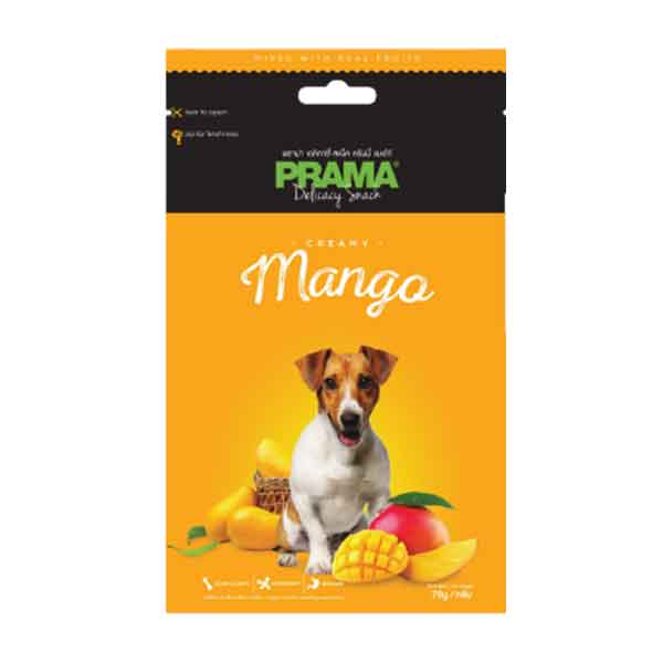 تشویقی سگ پراما با طعم انبه وزن 70 گرم - Prama Mango