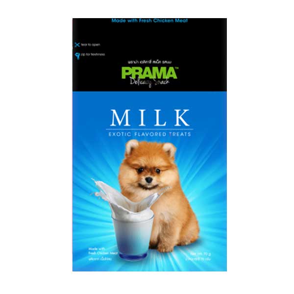 تشویقی سگ پراما با طعم شیر وزن 70 گرم - Prama Milk