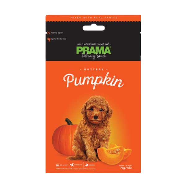 تشویقی سگ پراما با طعم کدو تنبل وزن 70 گرم - Prama pumpkin