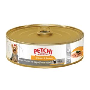 کنسرو سگ پتچی با طعم مرغ و موز وزن 250 گرم - Petchi Chicken & Banana