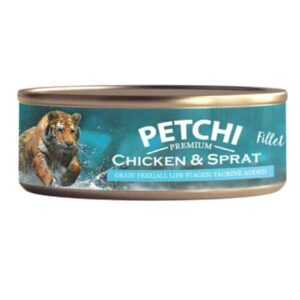 کنسرو گربه پتچی با طعم مرغ و ماهی وزن 250 گرم - Petchi Chicken & Sprat
