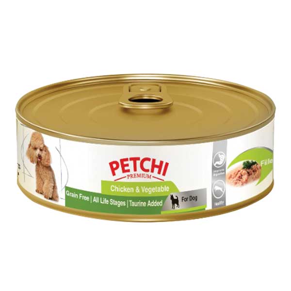 کنسرو سگ پتچی با طعم مرغ و سبزیجات وزن 250 گرم - Petchi Chicken & Vegetable