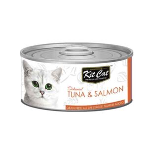 کنسرو گربه کیت کت با طعم تن و سالمون وزن 80 گرم - KitCat tuna & salmon