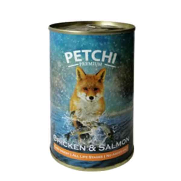 کنسرو سگ پتچی با طعم مرغ و سالمون وزن 420 گرم - Petchi Chicken & Salmon