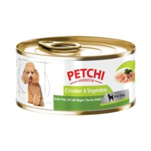 کنسرو غذای سگ پتچی مدل مرغ و سبزیجات وزن 120 گرم - Petchi Chicken & Vegetable