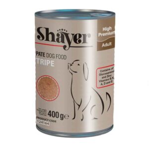 کنسرو غذای سگ بالغ شایر طعم سیرابی وزن 400 گرم - Shayer