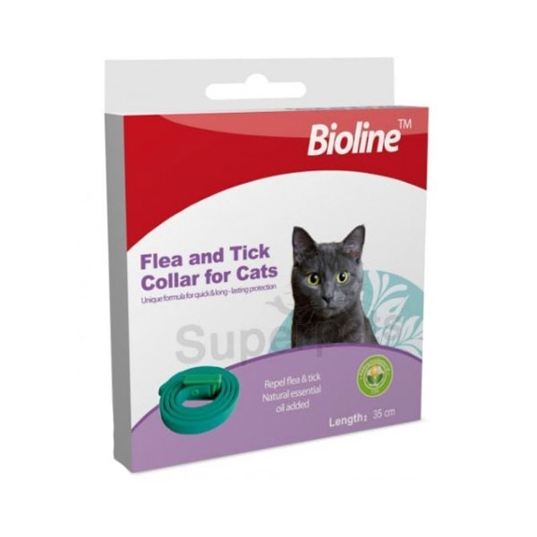 قلاده گربه ضد کک و کنه بایولاین مدل Bioline - flea and tick collar