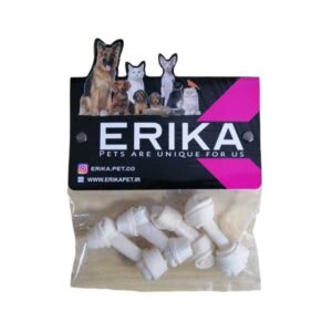 تشویقی سگ اریکا فلوراید طرح استخوان بسته 4 عددی - Erika
