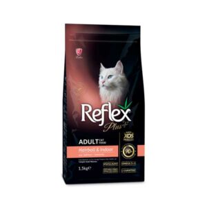 غذای گربه بالغ رفلکس پلاس مدل هربال وزن 1.5 کیلوگرم - Reflex Plus Adult Hairball & Indoor