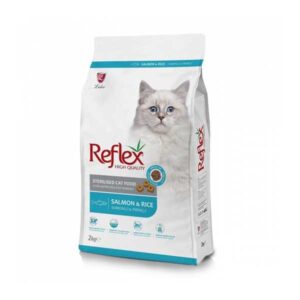 غذای خشک گربه رفلکس گربه عقیم شده طعم سالمون و برنج وزن 2 کیلوگرم - Reflex