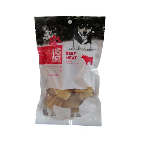 تشویقی سگ یو اس پت طعم گوشت گره خورده وزن 100 گرم - UsPet