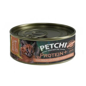 کنسرو غذای بچه گربه پروتئین پلاس پتچی مدل کیتن وزن 120 گرم - Petchi