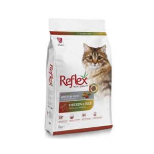 غذای خشک گربه رفلکس پلاس مدل مولتی کالر طعم مرغ و برنج وزن 2 کیلوگرم - Reflex