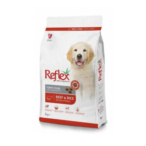 غذای توله سگ رفلکس پلاس طعم گوشت و برنج وزن 3 کیلوگرم - Reflex Plus Puppy Beef & Rice