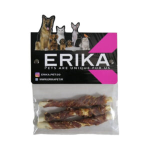 تشویقی سگ اریکا مانچی با دورپیچ مرغ بسته 3 عددی - Erika