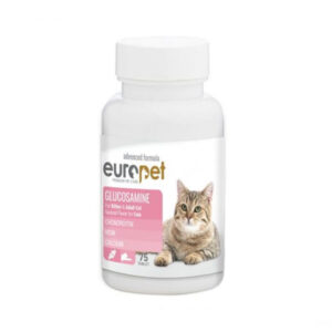 قرص مکمل گلوکوزامین گربه یوروپت بسته 75 عددی