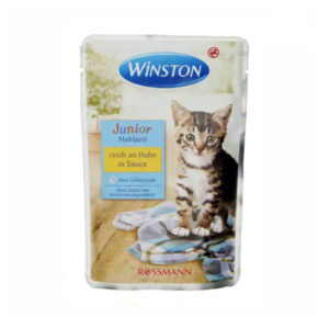 پوچ بچه گربه وینستون جونیور طعم مرغ وزن 100 گرم - Winston