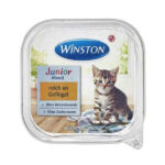 ووم بچه گربه وینستون جونیور طعم مرغ وزن 100 گرم - Winston