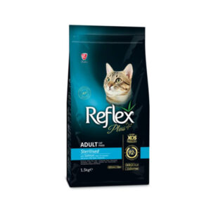 غذای خشک گربه عقیم شده رفلکس پلاس مدل استرلایز ادالت طعم سالمون وزن 1.5 کیلوگرم