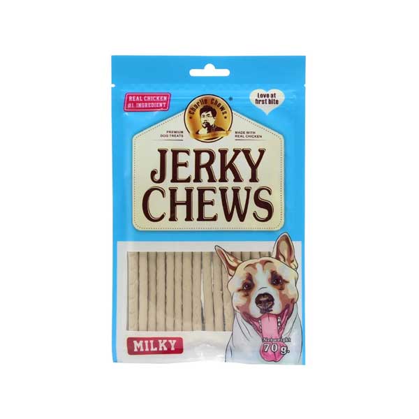 تشویقی سگ جرکی چیوز مدل مدادی طعم شیر وزن 70 گرم