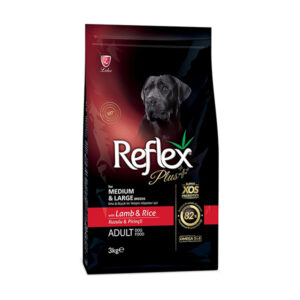 غذای خشک سگ بالغ نژاد متوسط و بزرگ رفلکس پلاس Reflex Plus وزن 3 کیلوگرم