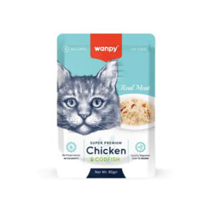 پوچ گربه با طعم مرغ و ماهی کاد 85 گرمی ونپی (wanpy)