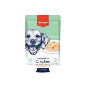 پوچ سگ با طعم مرغ و سبزیجات 100 گرمی ونپی