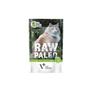 پوچ گربه بالغ وت اکسپرت Verexpert Raw Paleo با طعم گوشت خوک