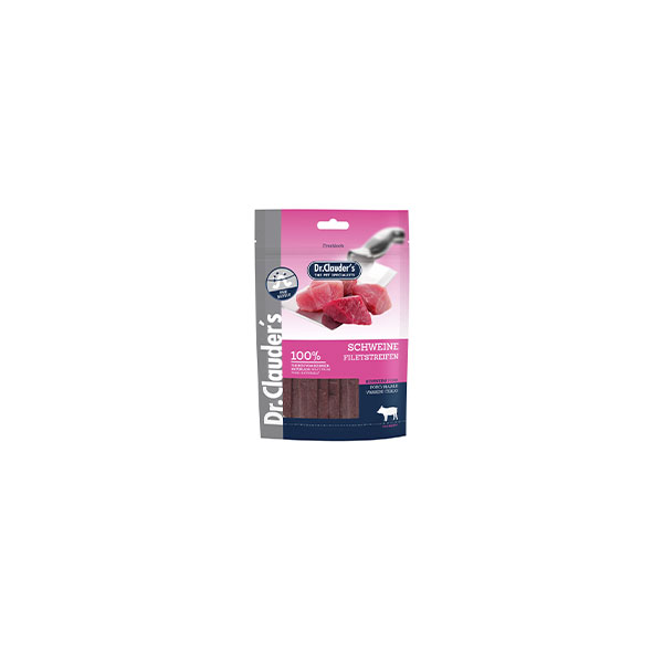 تشویقی سگ دکتر کلادرز Dr.Clauders مدل فیله نواری گوشت خوک وزن 85 گرم