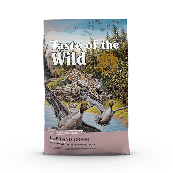 غذای خشک گربه تیست آف د وایلد Taste of the wild مدل Lowland creek وزن 2 کیلوگرم