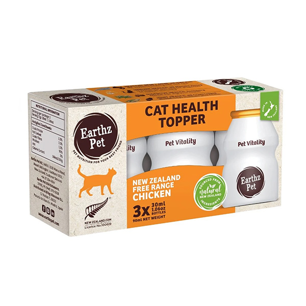 مکمل تقویتی گربه تاپر غذا با طعم مرغ ارسز پت Earthz Pet بسته ۳ عددی